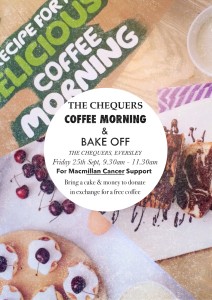 The Chequers Macmillan Coffee Morning